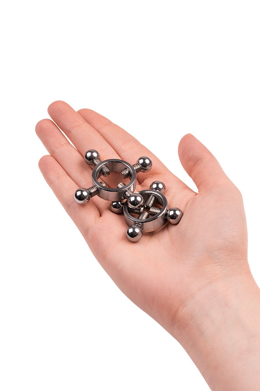 Зажимы для сосков Metal by TOYFA, металл, серебряные, 2,6 см, 2 шт (арт. 717142)