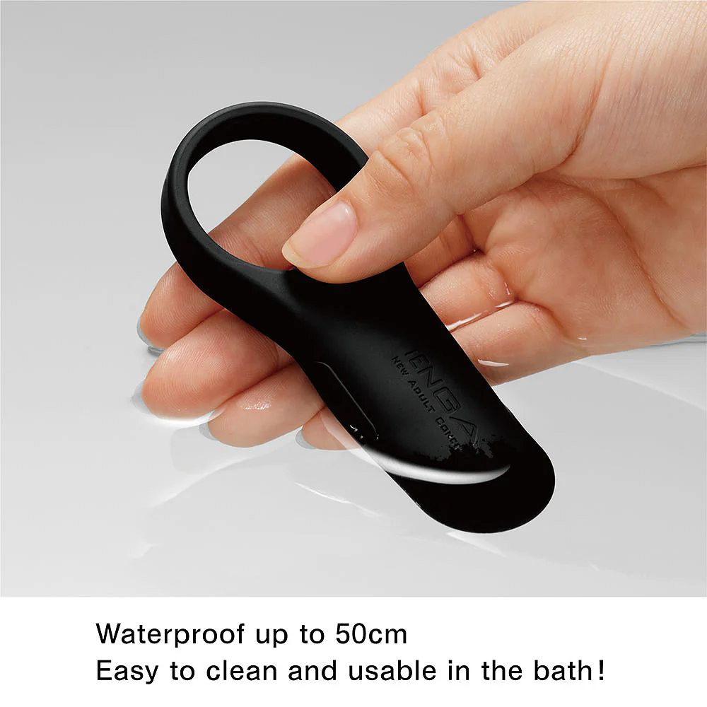 Эрекционное кольцо Tenga SVR+ Black с вибрацией
