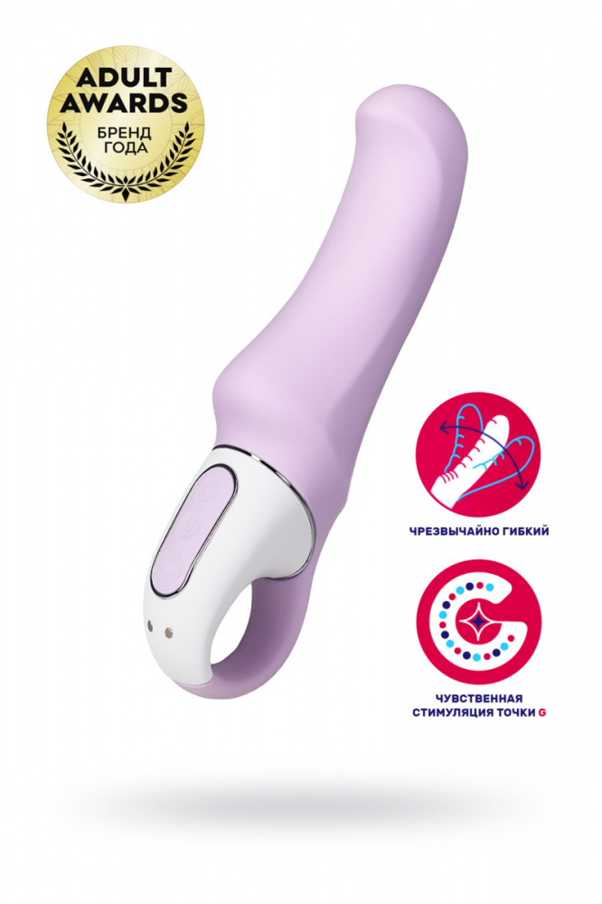 Нереалистичный вибратор Satisfyer Vibes Charming Smile, силикон, фиолетовый, 18,7 см. (арт. EE73-827-1017)