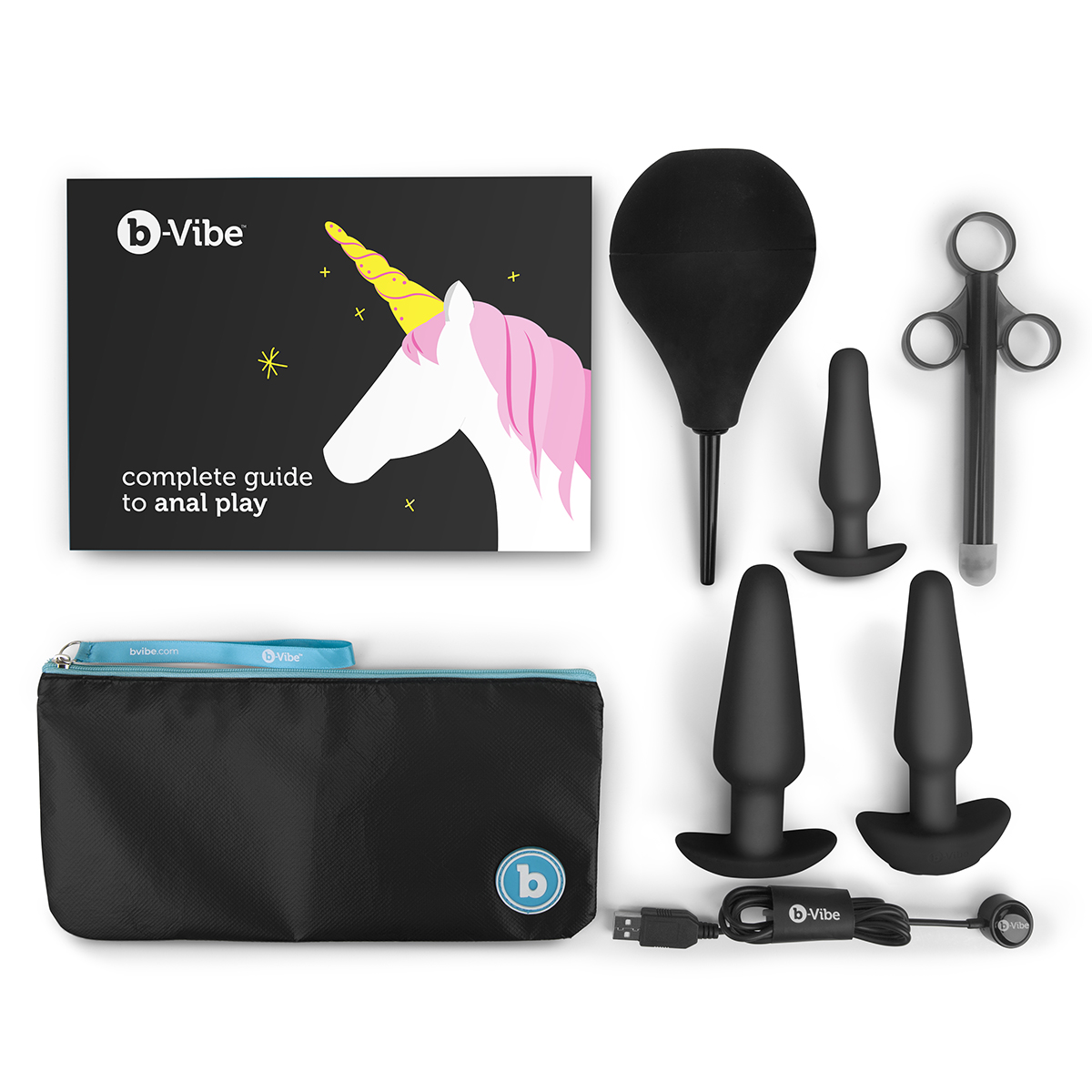 Набор для анального секса - подготовка и обучение B-Vibe Anal Education Set Black