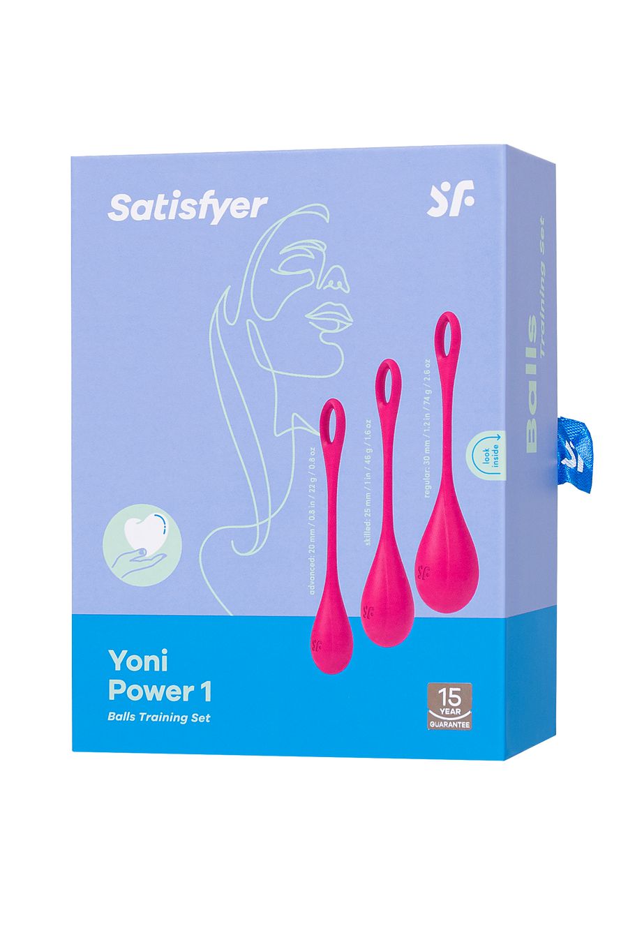 Набор вагинальных шариков Сатисфайер ЙОНИ Пауэр 1 (Satisfyer YONI Power 1), силикон, красный (арт. J1517-2)