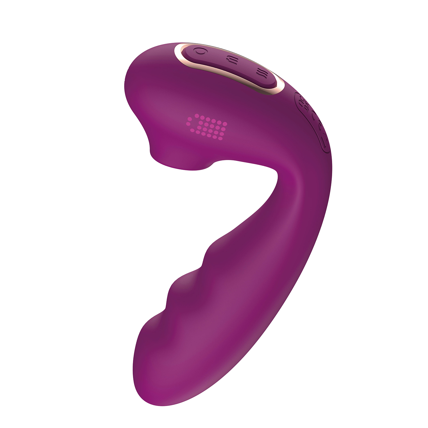 Вакуумный стимулятор BeYourLover Tara с LED-дисплеем и двойным нагревом, фиолетовый (арт. TW05C)