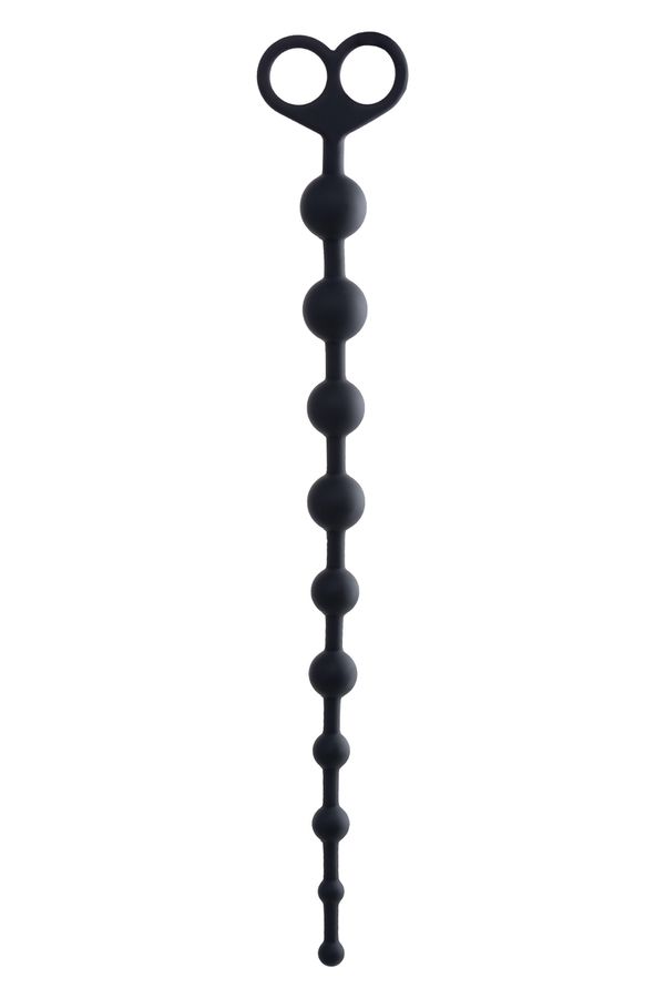 Анальные бусы Toyfa POPO Pleasure Cephei, водонепроницаемые, силикон, черные, 33,5 см, Ø 2,4 см (арт. 731431)