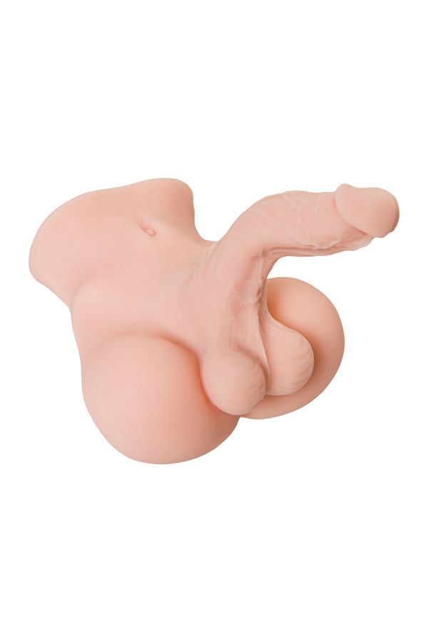Мастурбатор с фаллосом Juicy Pussy Manuel, TPE, телесный, 25 см (арт. 893050)
