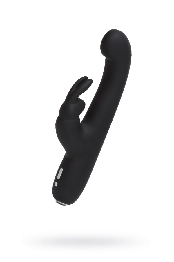 Вибратор Happy Rabbit Slimline G-Spot перезаряжаемый, черный, 24,1 см, Ø 3,4 см (арт. 73132)