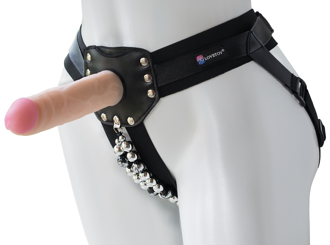 Пояс glamur black с 2-мя насадками d 40 мм, l 145 мм и  d 42 мм, l 182 мм, арт. 330803