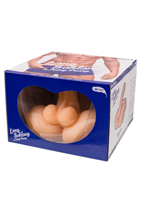 Мастурбатор с фаллосом Juicy Pussy Manuel, TPE, телесный, 25 см (арт. 893050)