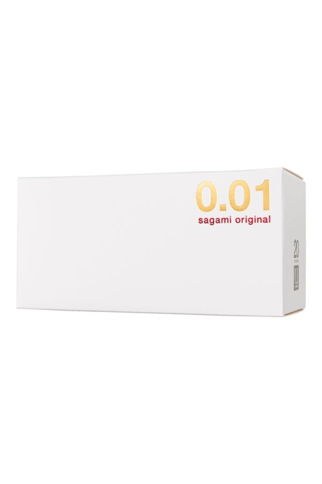 Презервативы Sagami, original 0.01, полиуретан, 17 см, 5,5 см, 20 шт (арт. 150581)