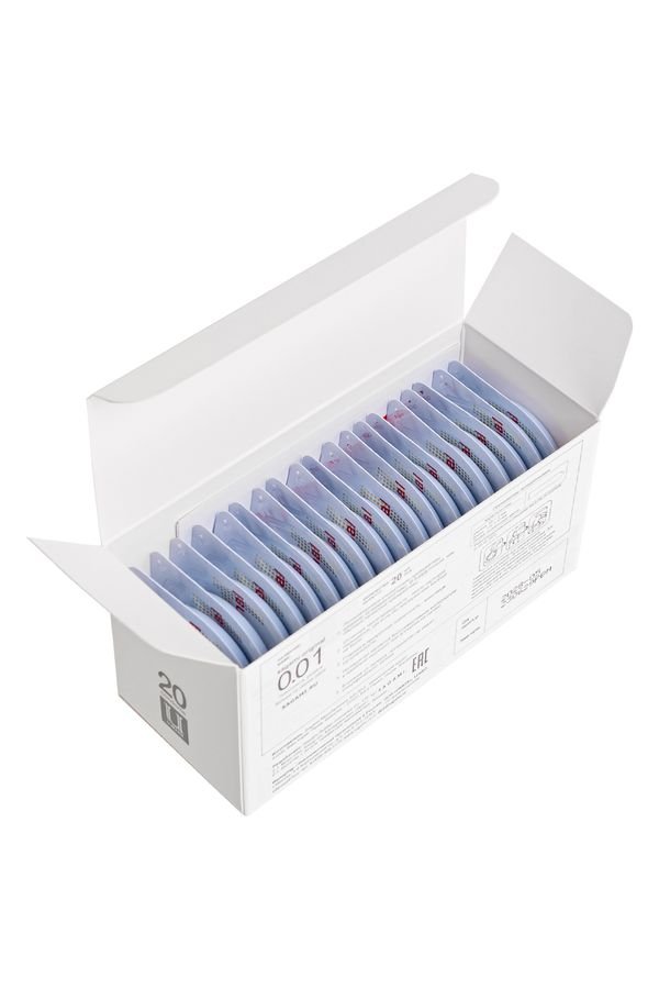 Презервативы Sagami, original 0.01, полиуретан, 17 см, 5,5 см, 20 шт (арт. 150581)