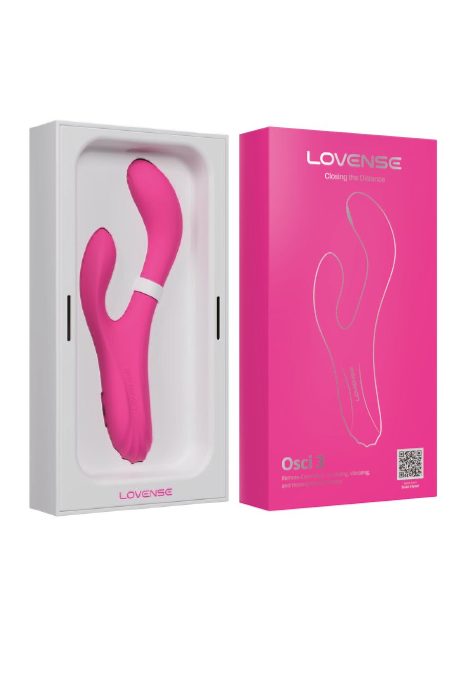 Осциллирующий вибратор LOVENSE Osci 3 для стимуляции клитора и точки G, розовый, 21 см (арт. LE-47)