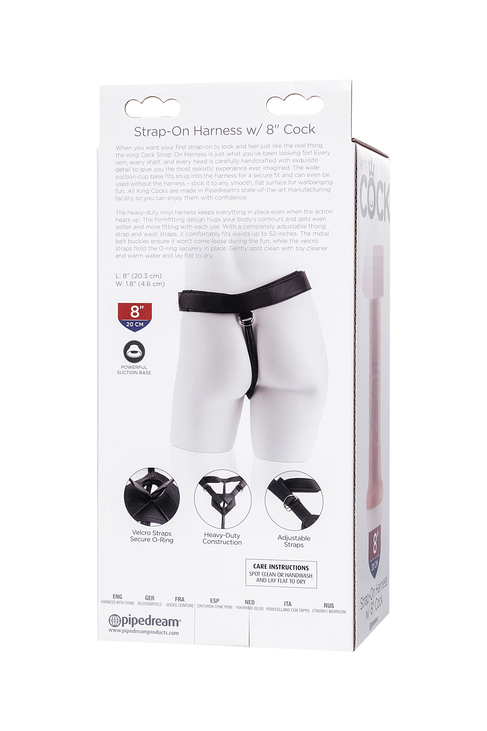 Страпон Пайпдрим Кинг Кок Страп он Харнесс виз 8" Кок - Флеш (Pipedream King Cock Strap on Harness with 8" Cock - Flesh) (арт. 562321)