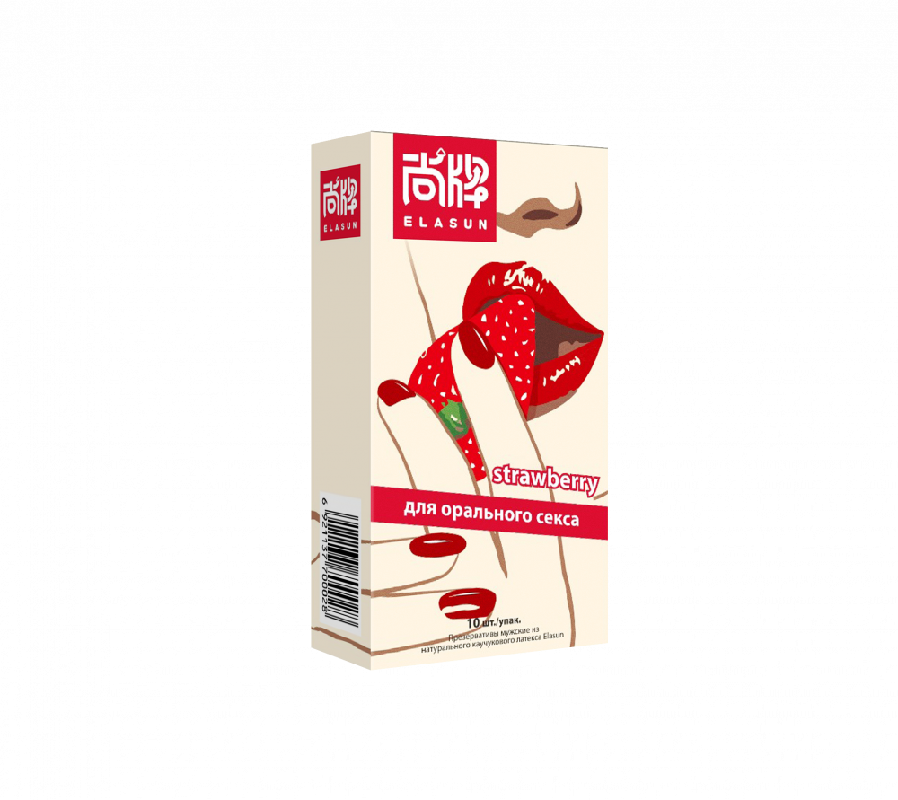 Презервативы Elasun Strawberry, 10 шт.