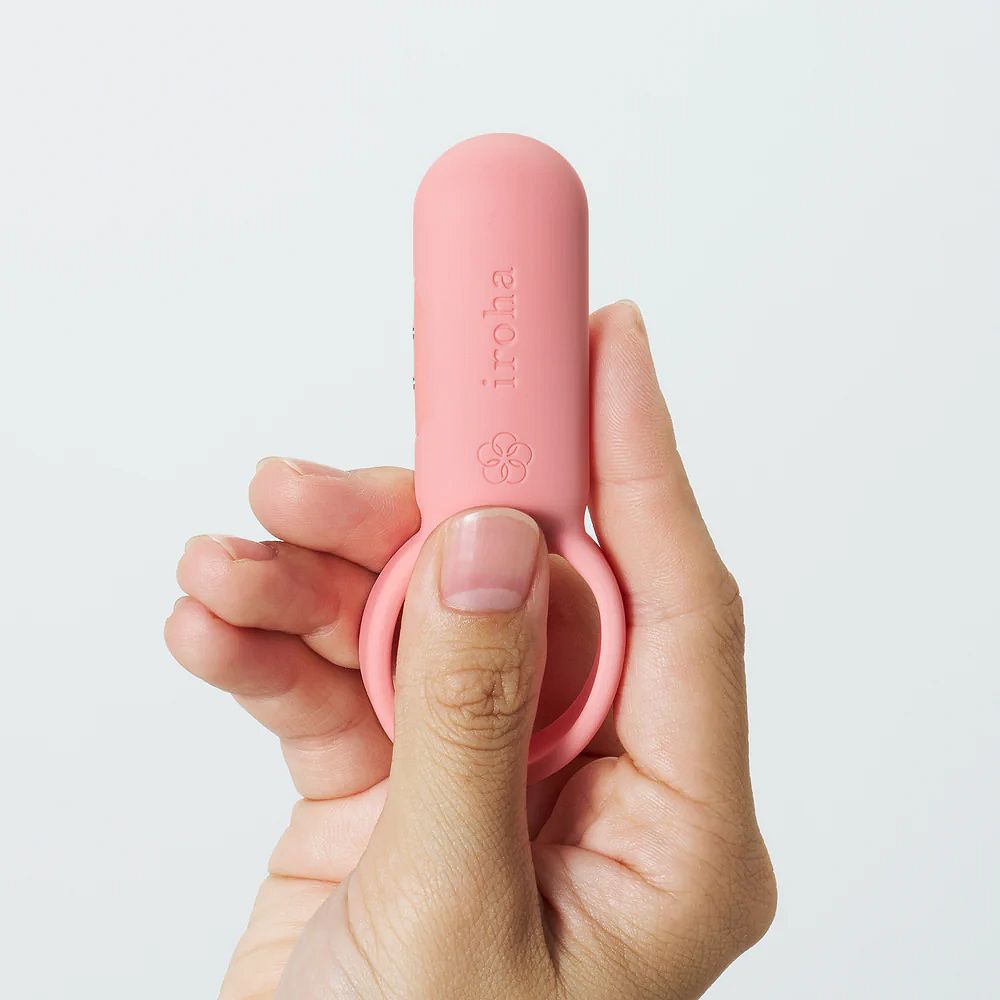 Эрекционное кольцо iroha paiRING Coral Pink с вибрацией