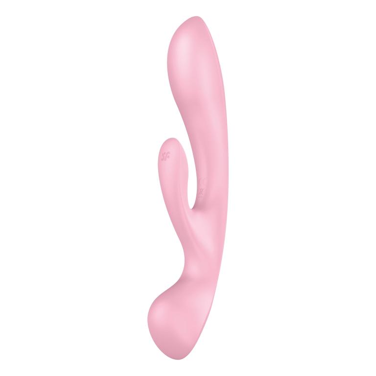 Гибкий вибратор-кролик 2 в 1 Satisfyer Triple Oh, розовый, 24 см (арт. 4018249)