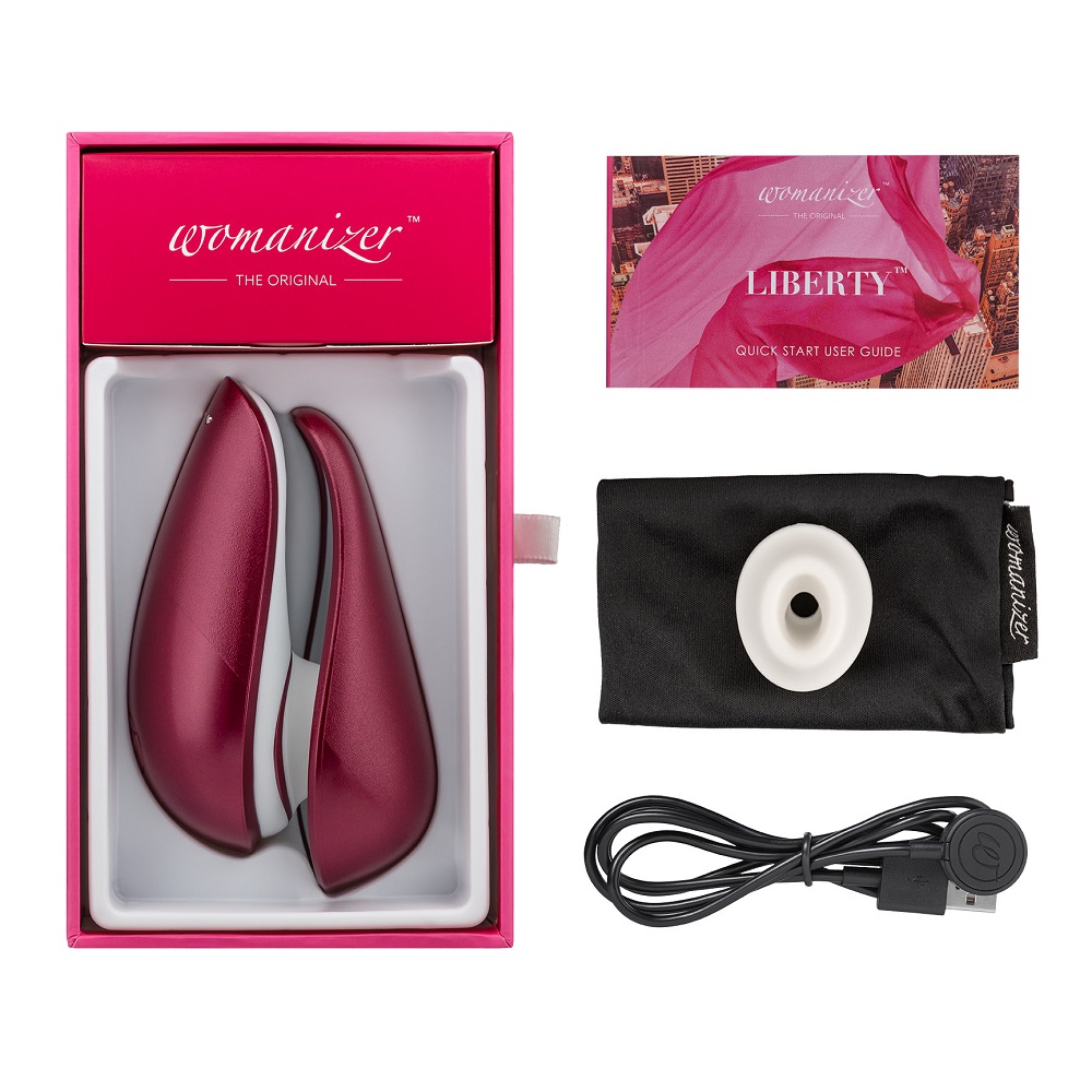 Бесконтактный клиторальный стимулятор Womanizer Liberty, красный, 10,4 см (арт. WZ11CL0200)