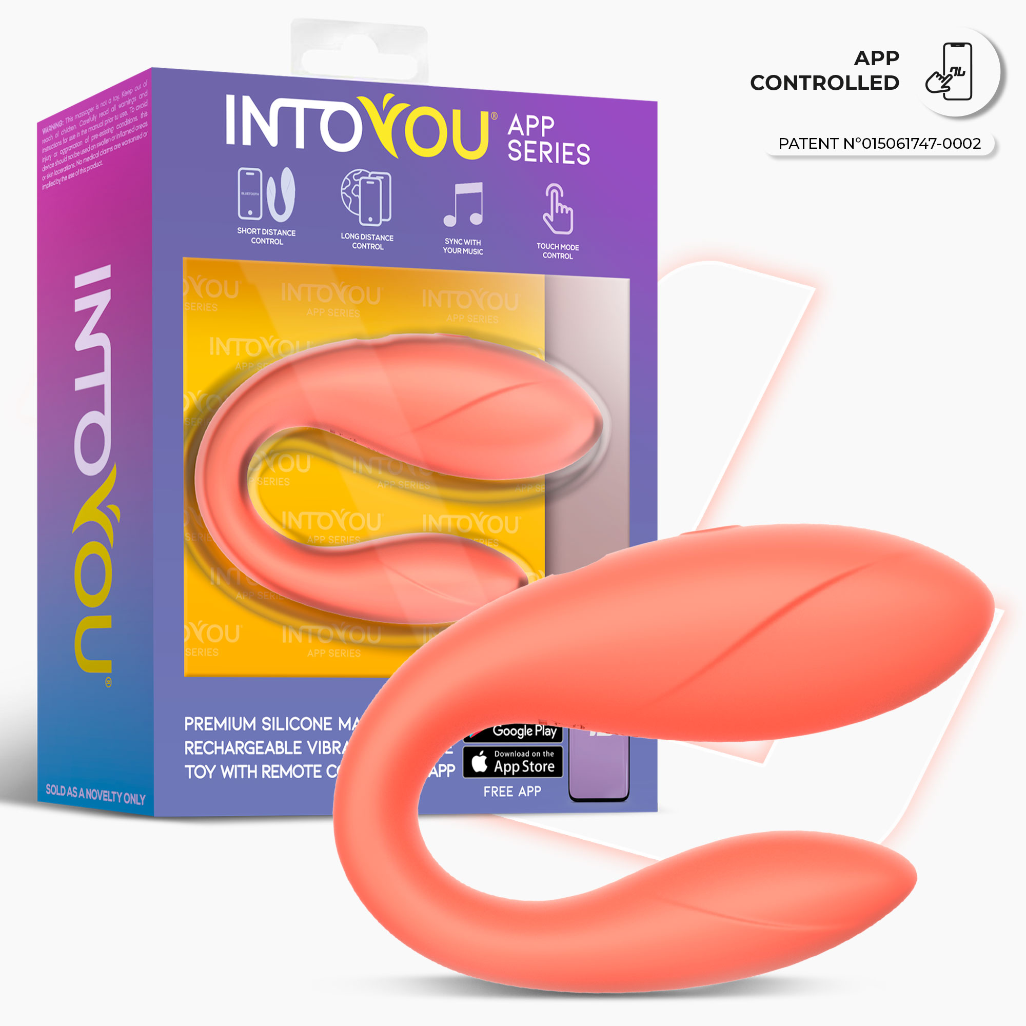 Интерактивный вибростимулятор для пар Couple Toy Salmon, лососевый