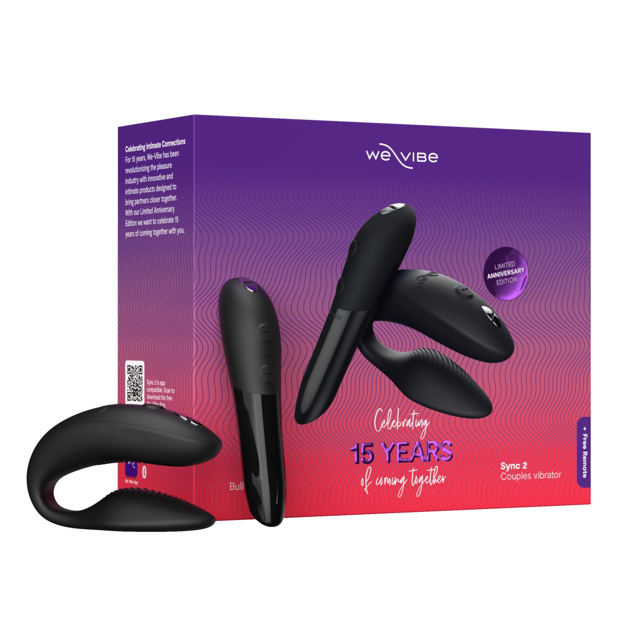 Набор вибраторов для пар We-Vibe 15 Year Anniversary Collection: Tango X + Sync 2 (арт. SN901SG9)