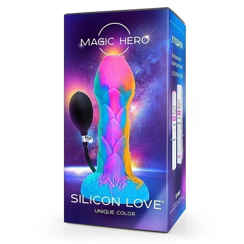 Фаллоимитатор с грушей (имитация семяизвержения) Magic Hero, 20 см, Ø 5,6 см (арт. MH-13031)