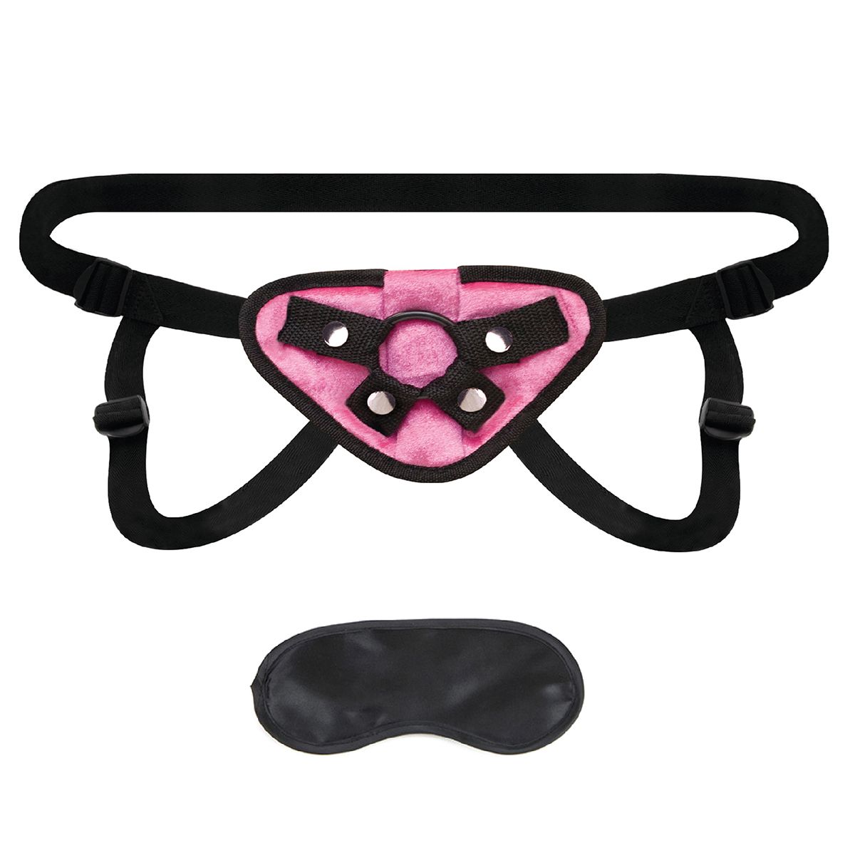 Розовые плюшевые трусики для страпона Strap on harness