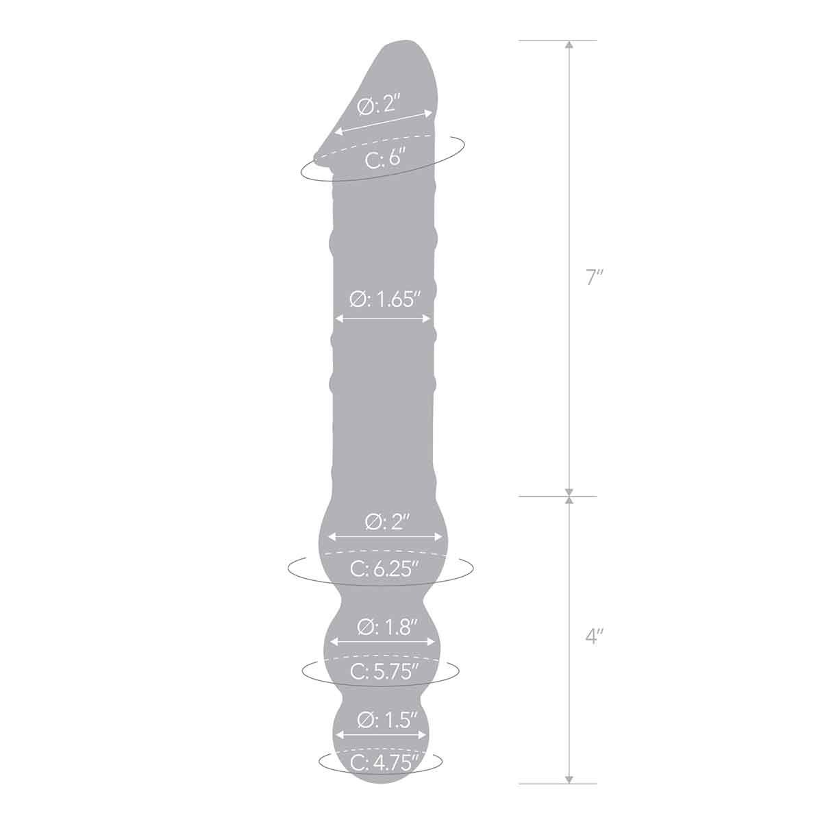 Двусторонний анально-вагинальный стимулятор 12" DOUBLE ENDED