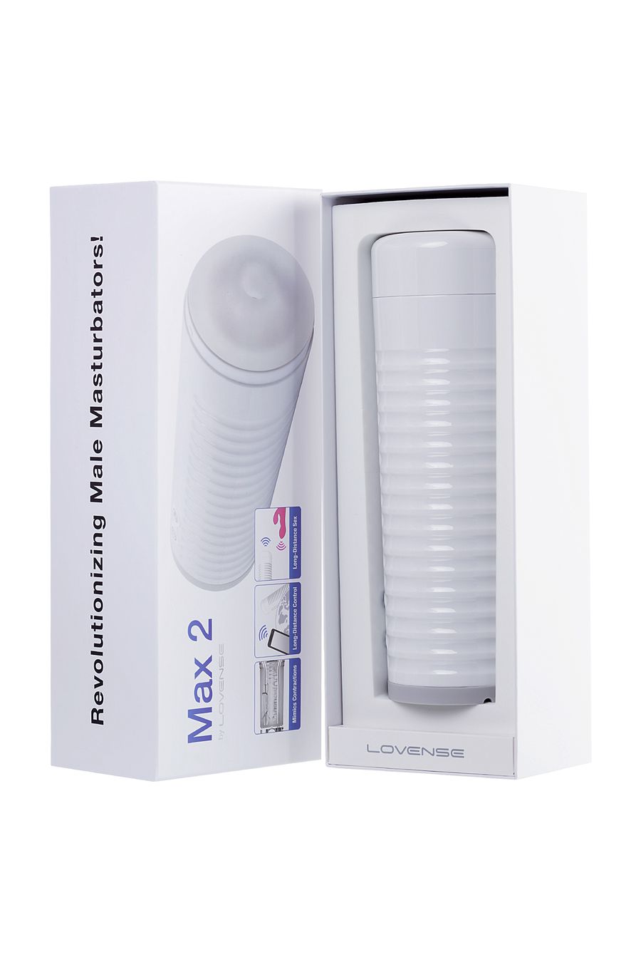 Мастурбатор нереалистичный LOVENSE Max 2, белый, 24 см (арт. LE-01)