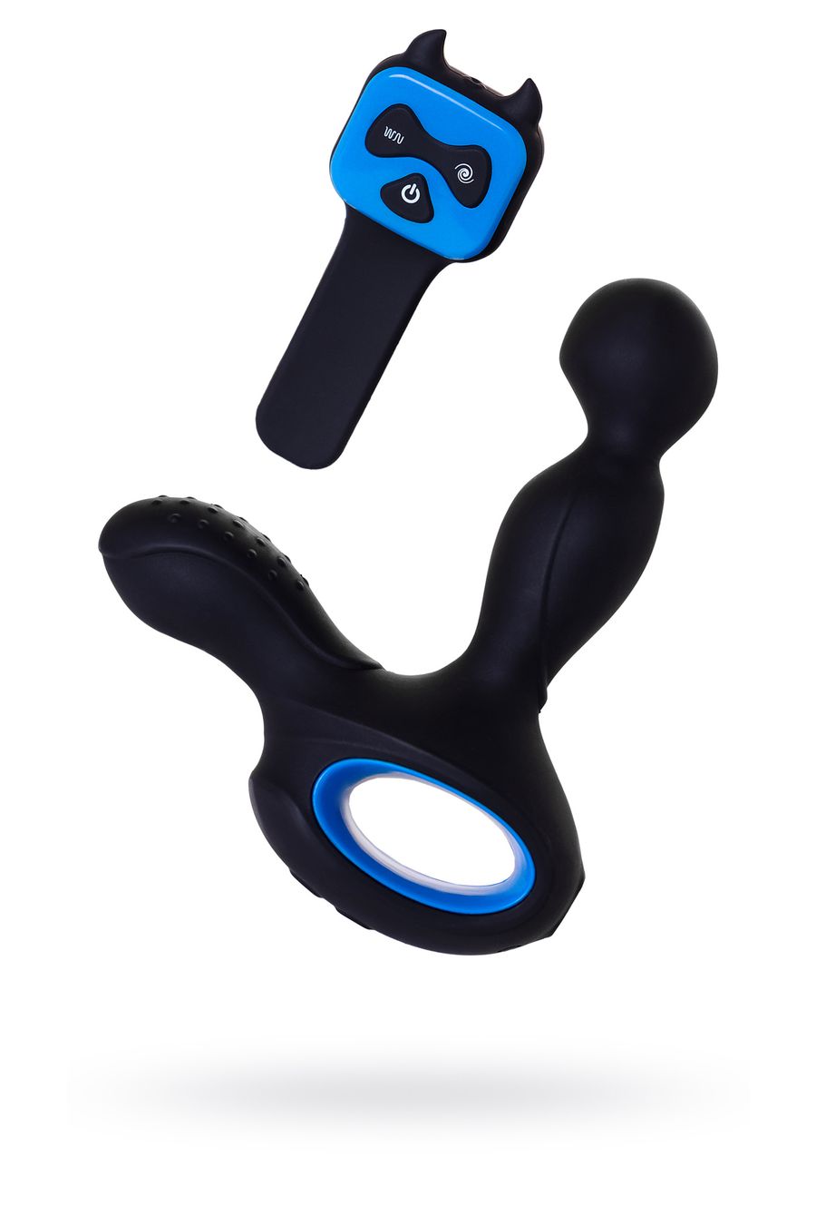 Стимулятор простаты Erotist Sixth с ротацией головки, силикон, черный, 14,5 см (арт. 541315)