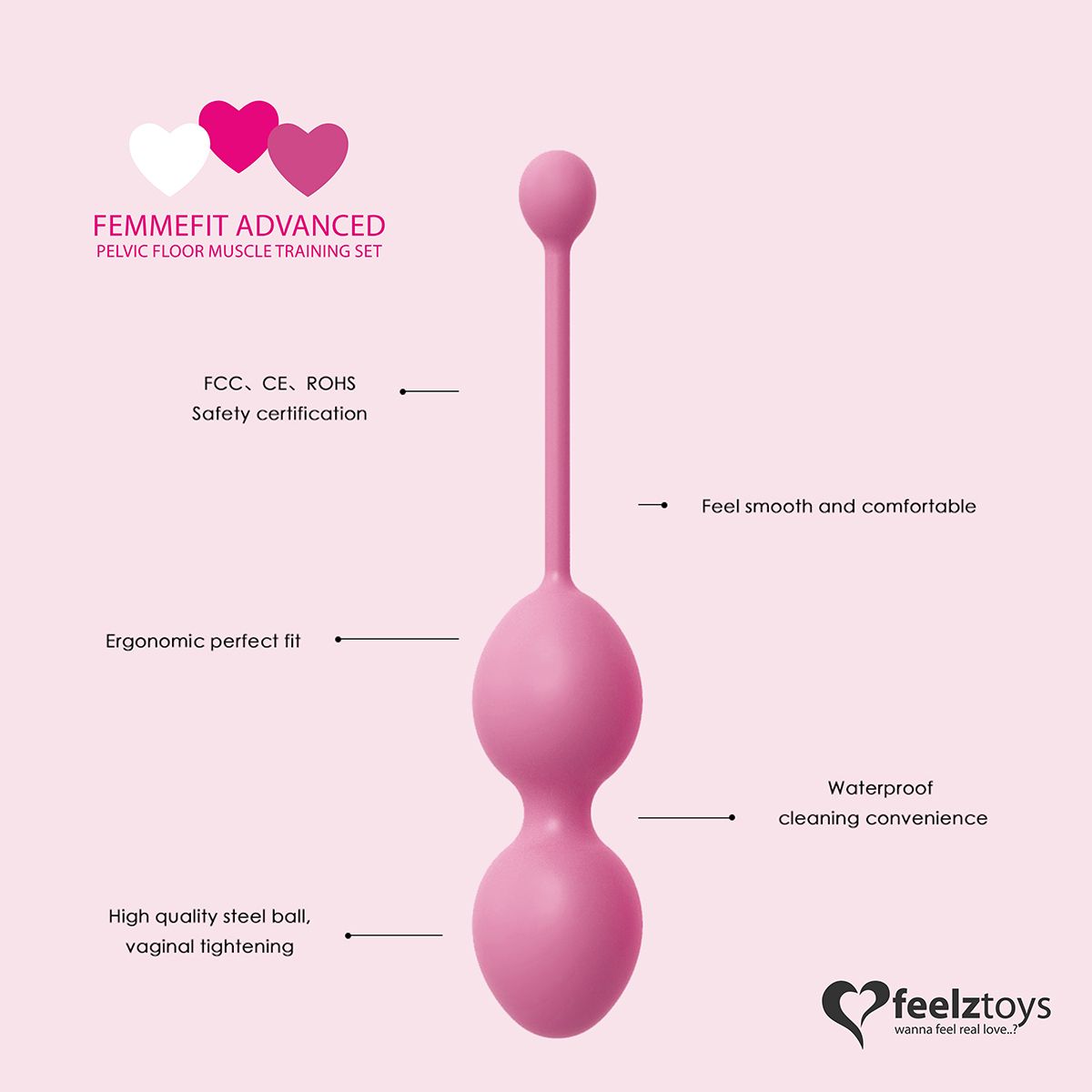 Усовершенствованный набор FemmeFit для женских тренировок Advanced Pelvic Muscle Training Set
