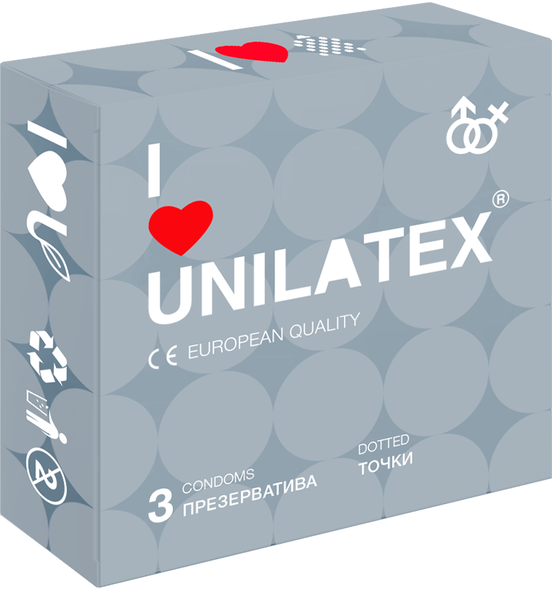 Презервативы точечные Unilatex Dotted 3 шт