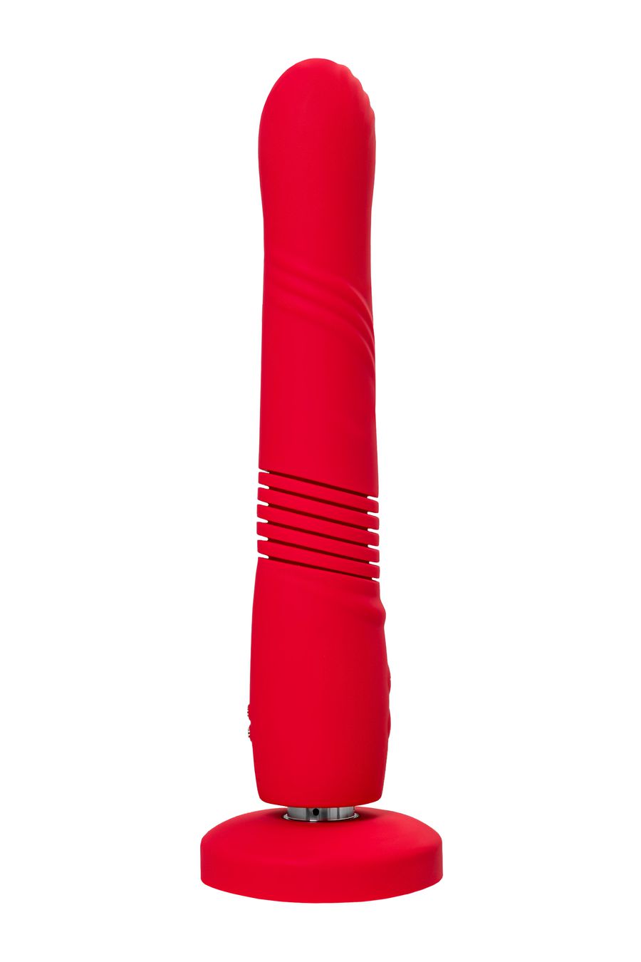Фрикционный фаллоимитатор с вибрацией LOVENSE Gravity, красный, силикон, 25,9 см (арт. LE-26)