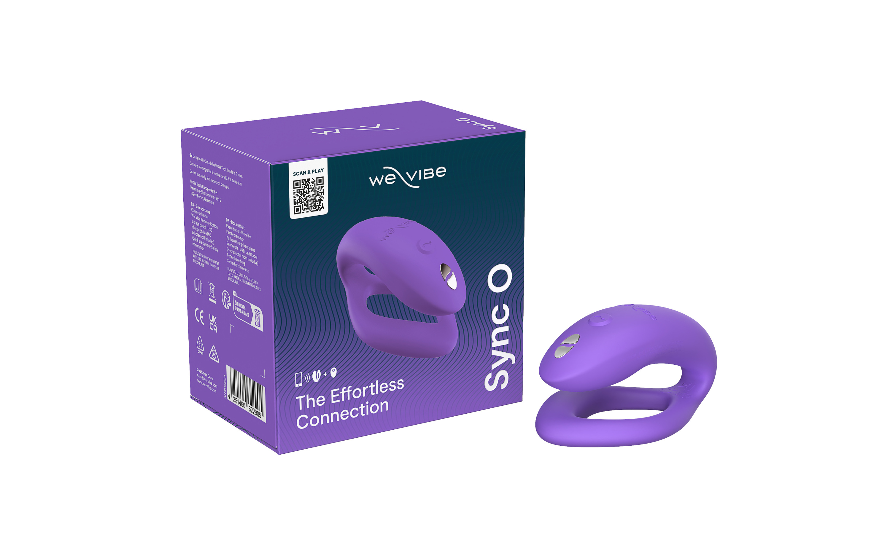 Вибратор для пар We-Vibe Sync O, светло-фиолетовый, 8 см (арт. SNSY6SG4)