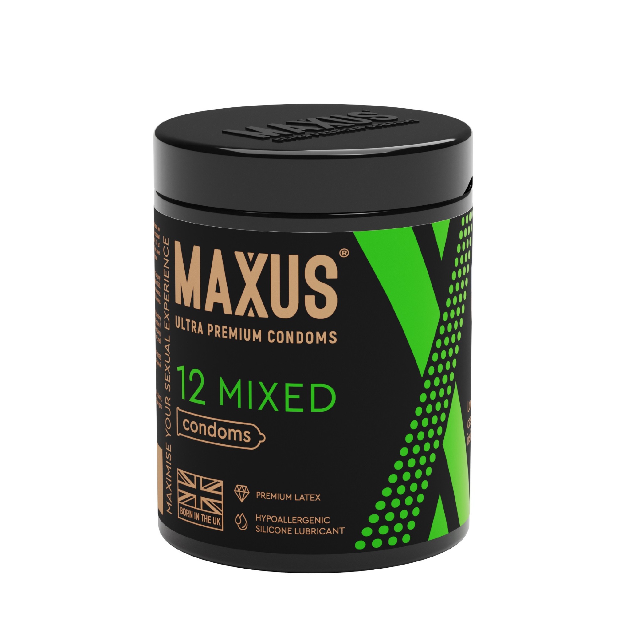 Презервативы Maxus набор Mixed, латекс, 18 см, Ø 5,3, кейс в подарок