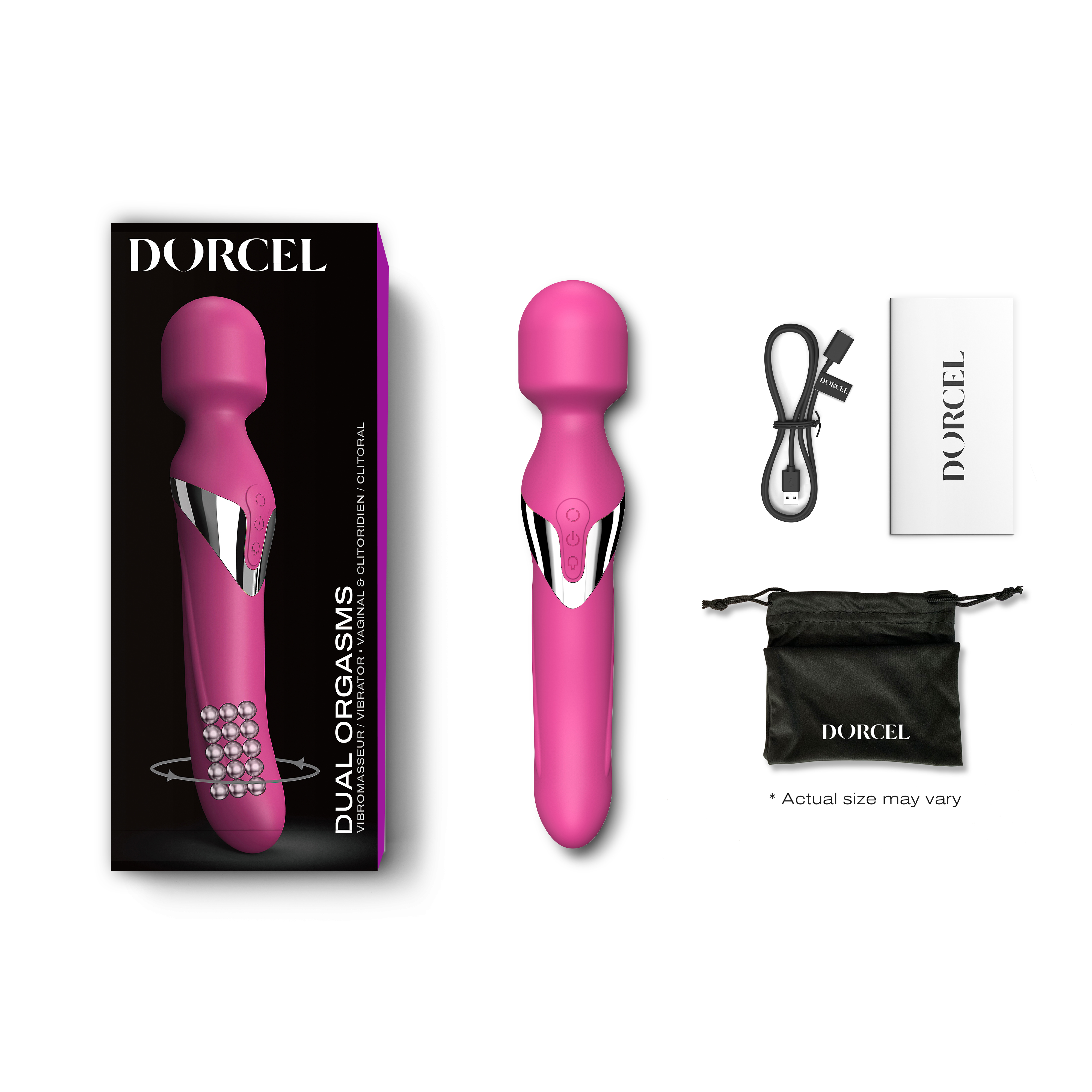 Вибромассажер для тела Dorcel DUAL ORGASMS MAGENTA, пурпурный