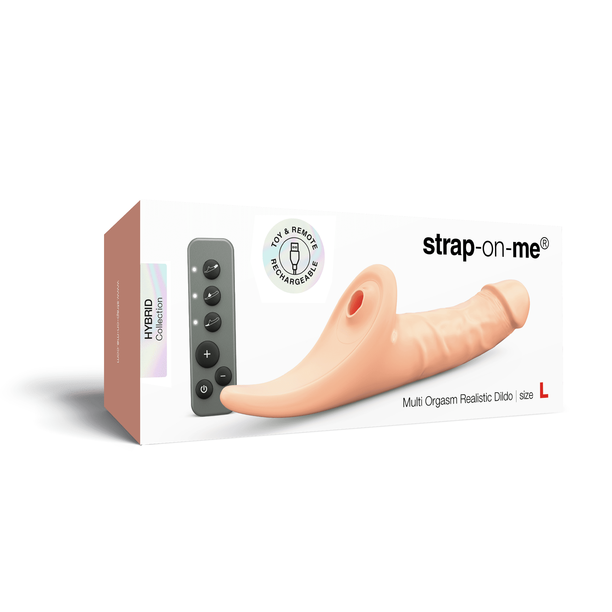 Фаллоимитатор Strap-on-me MULTI ORGASM REALISTIC DILDO с стимуляцией клитора и вибрацией L, телесный