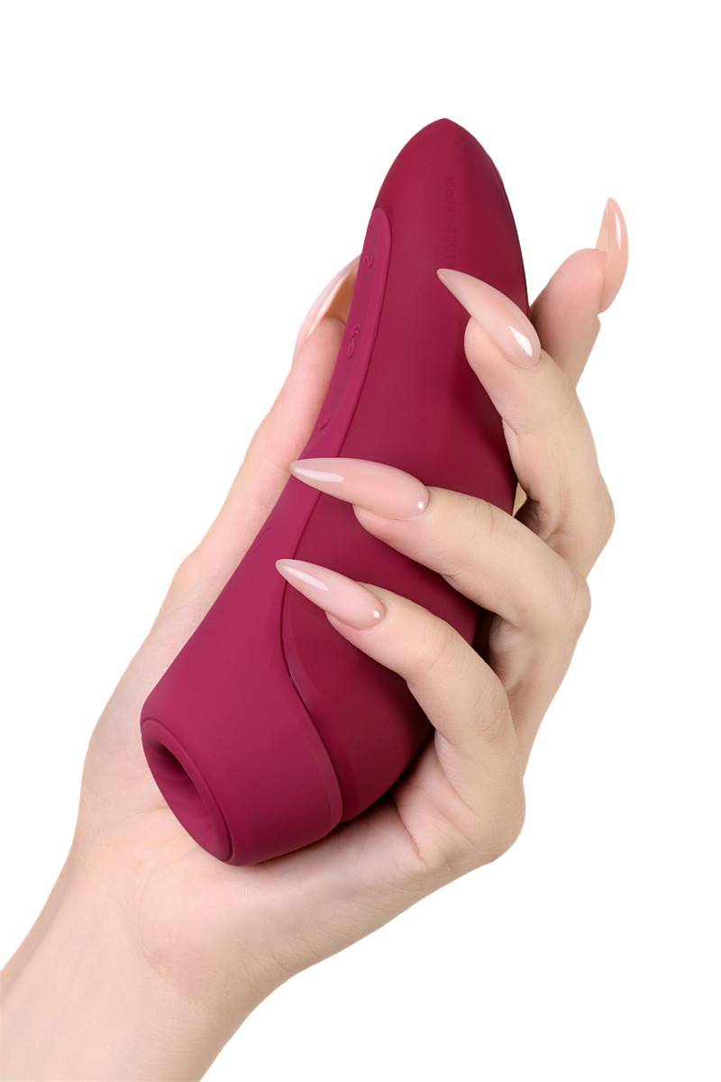 Вакуум-волновой бесконтактный стимулятор клитора Satisfyer Curvy 1+, силикон, красный, 14,3 см (J2018-80-3)