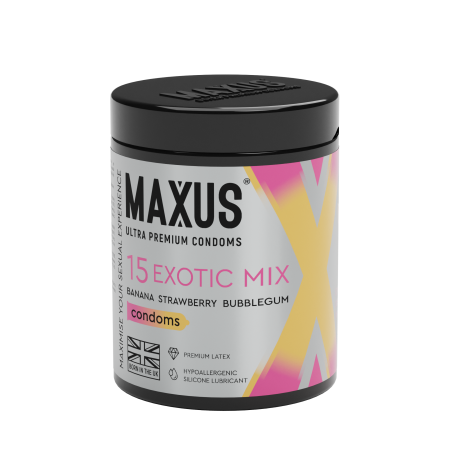 Презервативы MAXUS Экзотик Микс (Exotic Mix), ароматизированные Х-Серия (X-Edition), 15 шт