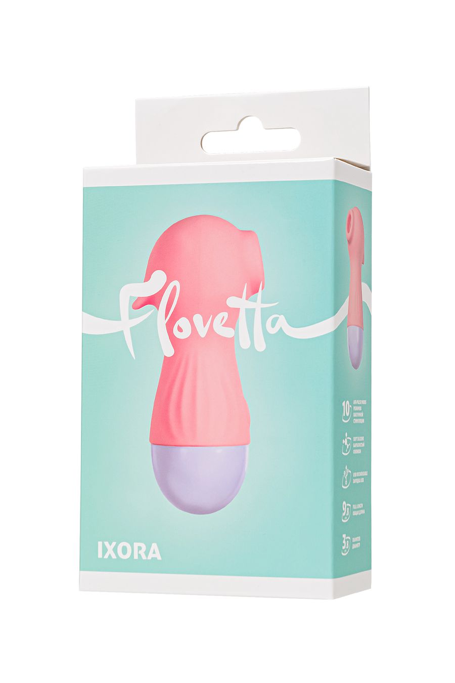 Вакуум-волновой стимулятор Flovetta IXORA, силикон, розовый, 9,8 см (арт. 457715)