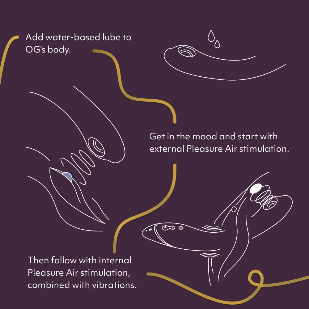 Стимулятор G-точки Womanizer OG c технологией Pleasure Air и вибрацией фиолетовый