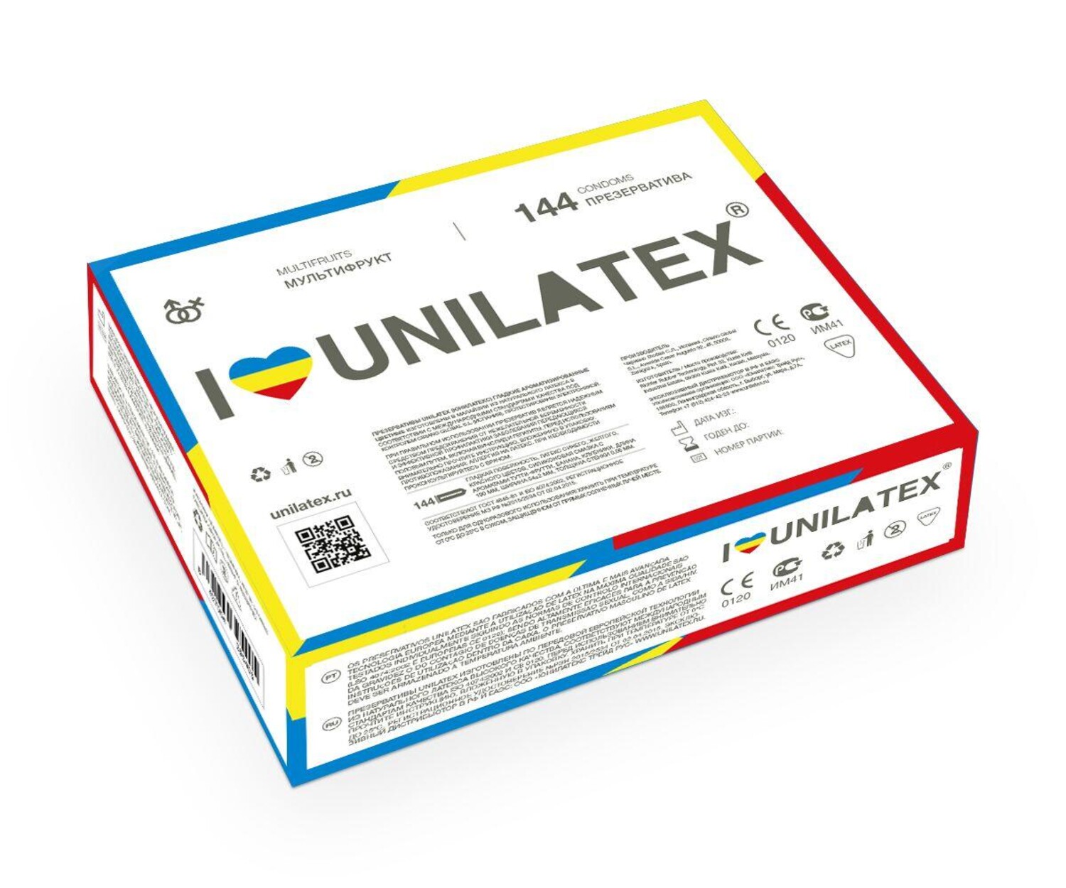 Unilatex Multifruits презервативы гладкие фруктовые 19 см, Ø 5,4