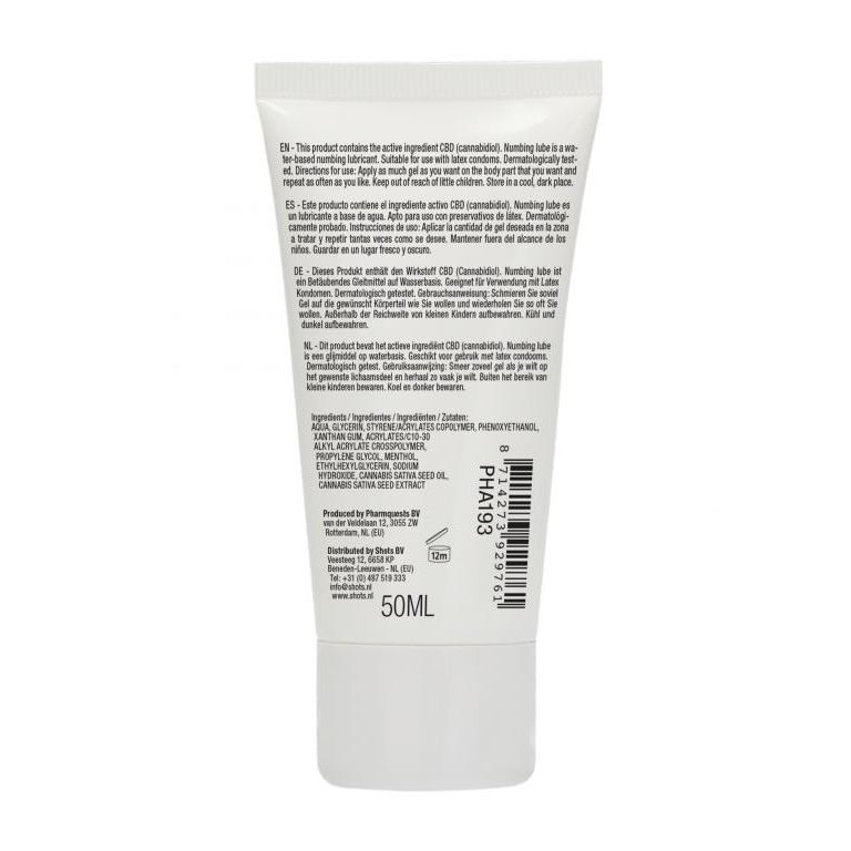 Лубрикант снижающий чувствительность Numbing Natural CBD - 50 ml