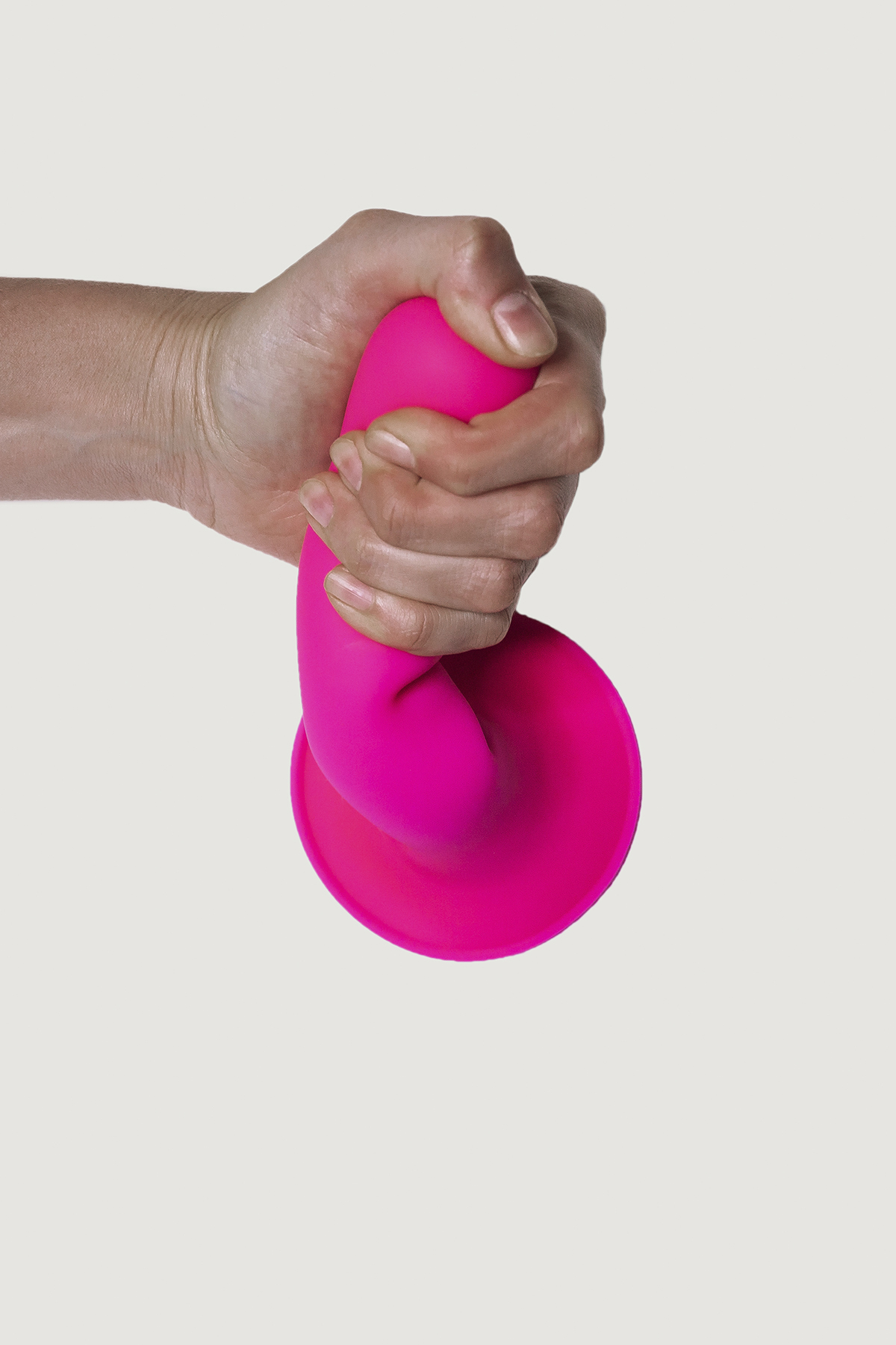 Дилдо на присоске с двойной плотностью Hitsens S04 Pink ADRIEN LASTIC DILDO DUAL DENSITY