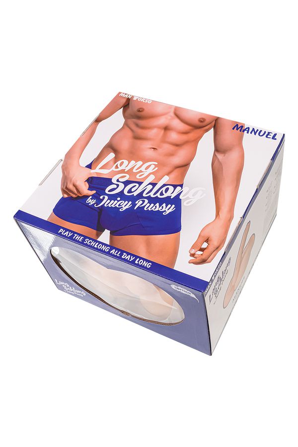 Мастурбатор с фаллосом Juicy Pussy Manuel, TPE, телесный, 25 см (арт. 893050)