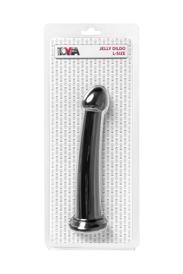 Нереалистичный фаллоимитатор Jelly Dildo Toyfa Basic, TPE, черный