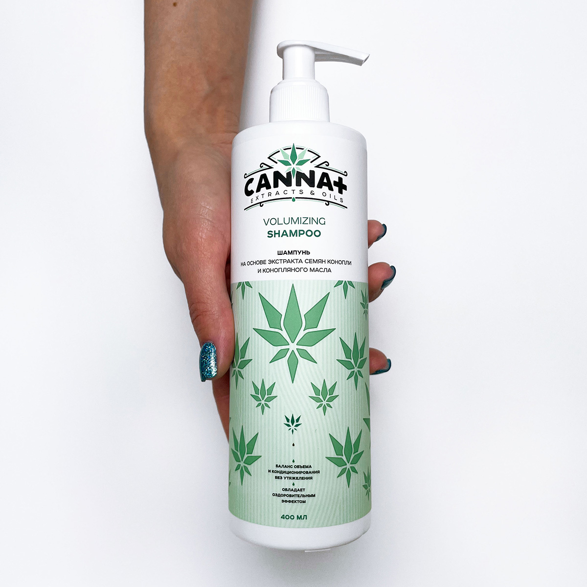 Шампунь бессульфатный для объема CANNA+ Volumizing Shampoo SLS Free 400 мл