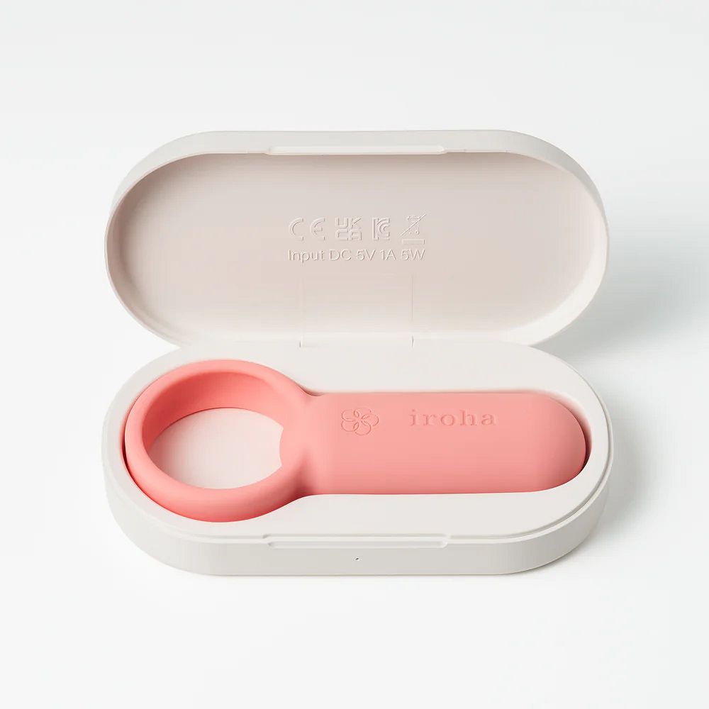 Эрекционное кольцо iroha paiRING Coral Pink с вибрацией