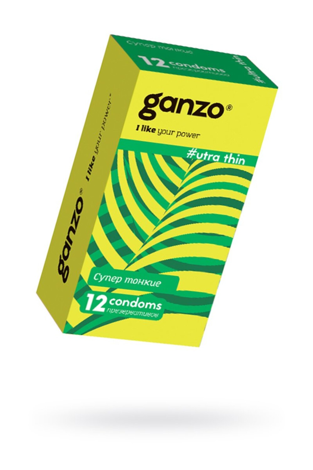 Презервативы Ganzo Ultra thin, ультратонкие, латекс, 18 см, Ø , 12 шт (арт. 152, 0701-006)