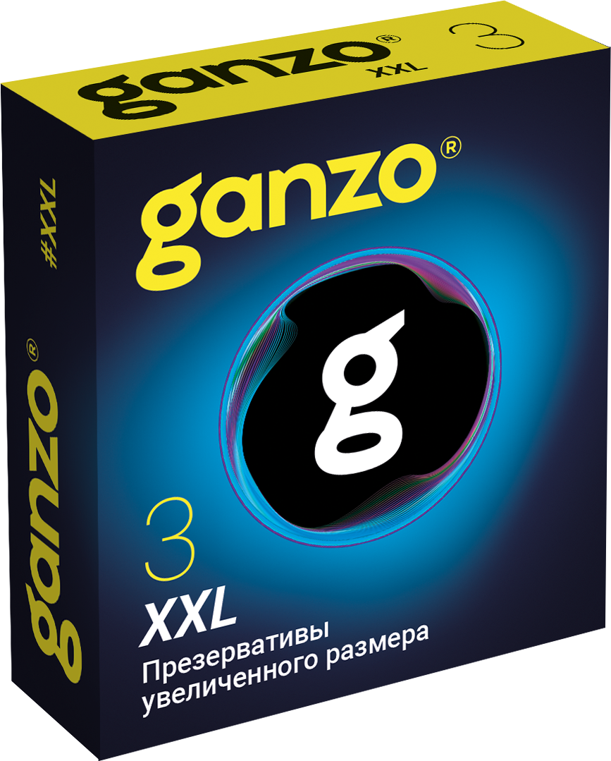 Презервативы Ganzo XXL, латекс, 3 шт