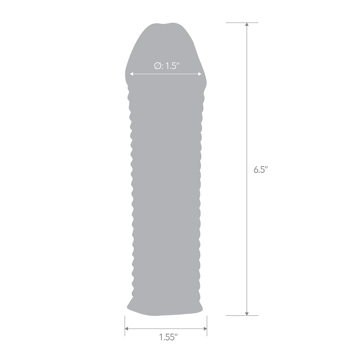 Текстурированная насадка на пенис 6,5in Clear Textured Penis Enhancing Sleeve Extension