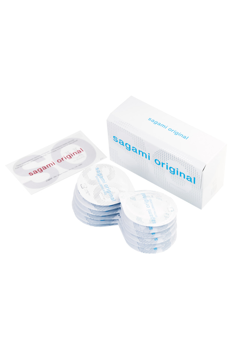 Презервативы Sagami, original 0.02, extra lub, полиуретан, 19 см, 5,8 см