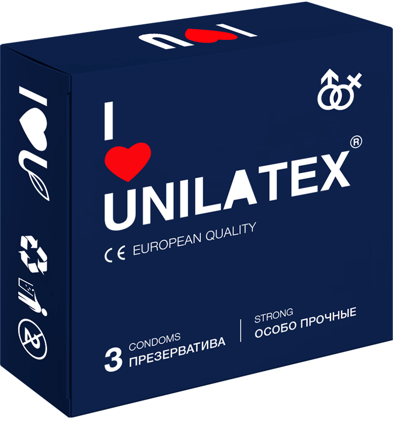 Презервативы ультрапрочные Unilatex Extra Strong 3 шт