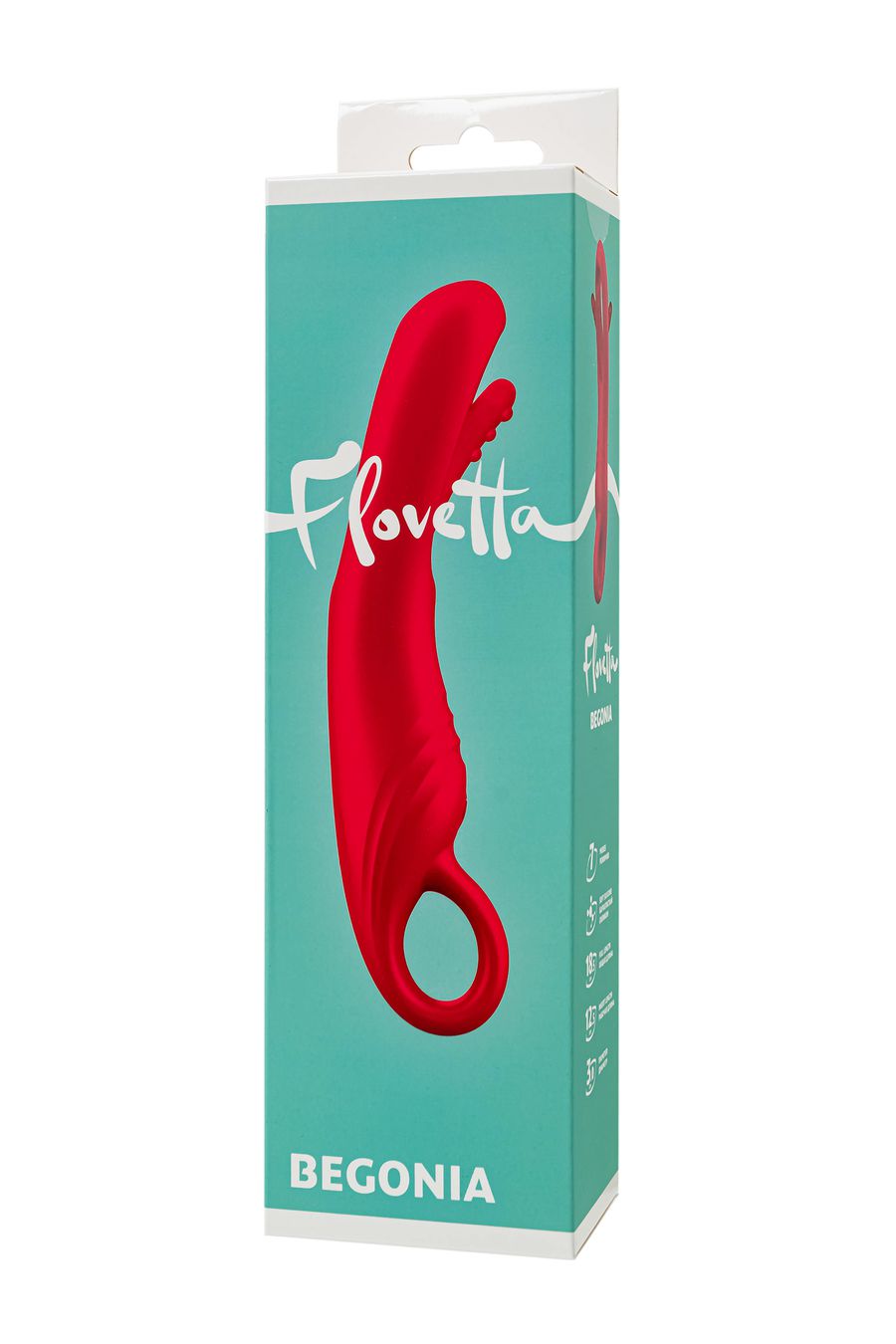 Стимулятор с двигающимся язычком Flovetta BEGONIA, силикон, розовый, 18,5 см (арт. 457725)